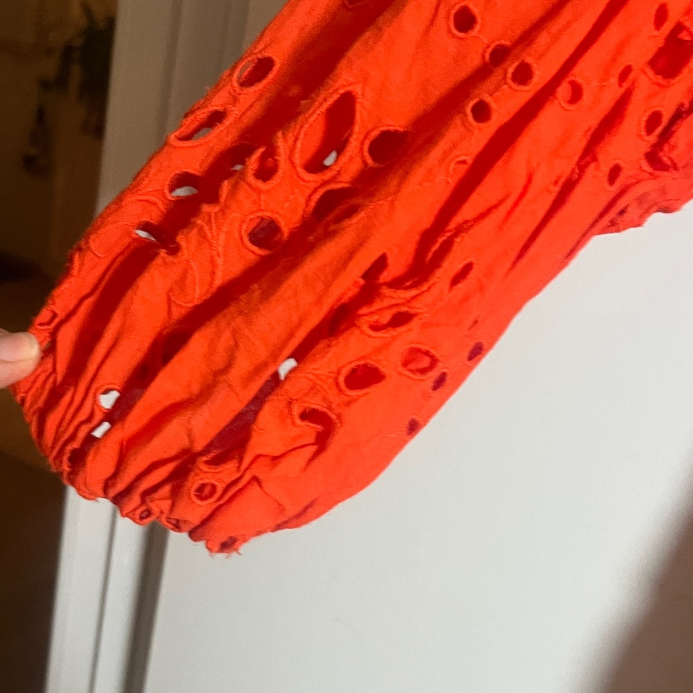 ASOS Vibrant Orange Long Sleeve Dress - Picture 7 of 12